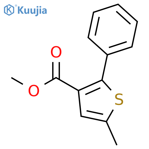 3-Thiophenecarboxylic acid, 5-methyl-2-phenyl-, methyl ester structure
