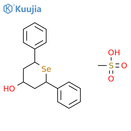 2H-Selenin-4-ol, tetrahydro-2,6-diphenyl-, methanesulfonate structure