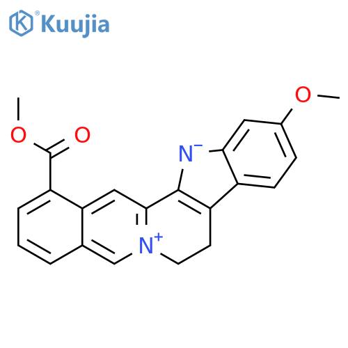 8,13-Dihydro-11-methoxy-1-methoxycarbonyl-7H-benz[g]indolo[2,3-a]quinolizin-6-ium structure