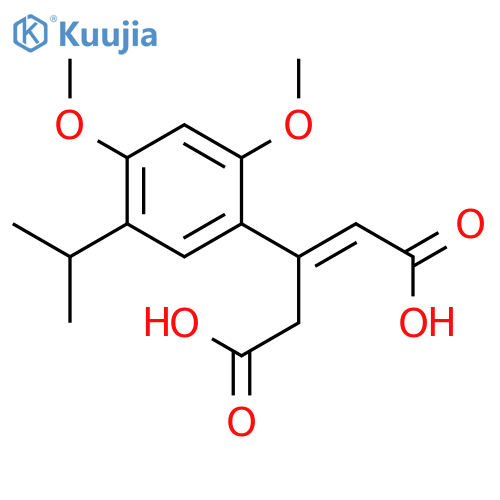 2-Pentenedioic acid, 3-[2,4-dimethoxy-5-(1-methylethyl)phenyl]- structure