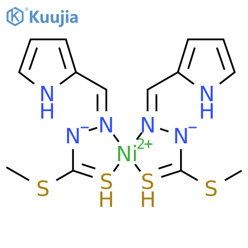 Nickel, bis[methyl (1H-pyrrol-2-ylmethylene)hydrazinecarbodithioato-κN2,κS1']- (9CI) structure