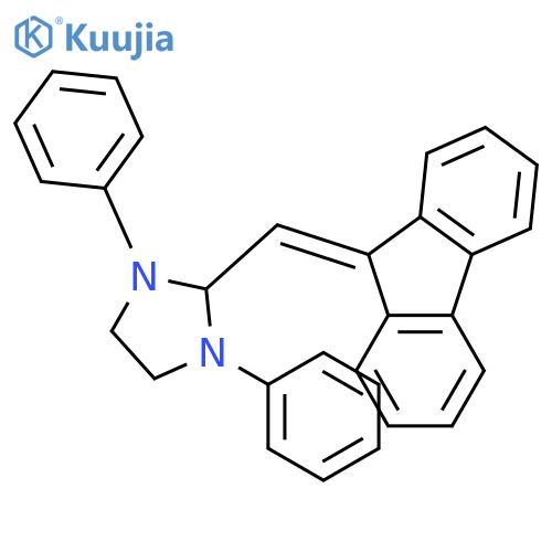 Imidazolidine, 2-(9H-fluoren-9-ylidenemethyl)-1,3-diphenyl- structure