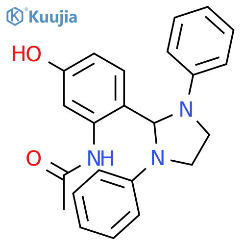 Acetamide, N-[2-(1,3-diphenyl-2-imidazolidinyl)-5-hydroxyphenyl]- structure