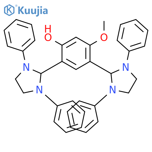 PHENOL, 2,4-BIS(1,3-DIPHENYL-2-IMIDAZOLIDINYL)-5-METHOXY- structure