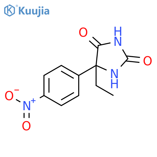 2,4-Imidazolidinedione, 5-ethyl-5-(4-nitrophenyl)- structure