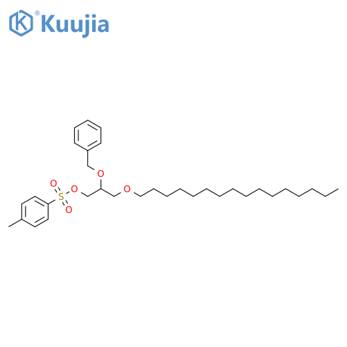 1-Propanol, 3-(hexadecyloxy)-2-(phenylmethoxy)-, 1-(4-methylbenzenesulfonate) structure