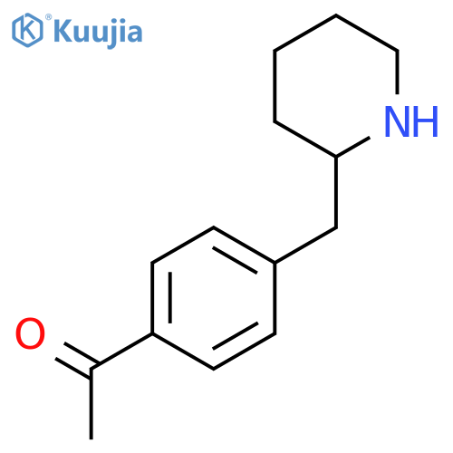 Ethanone, 1-[4-(2-piperidinylmethyl)phenyl]- structure