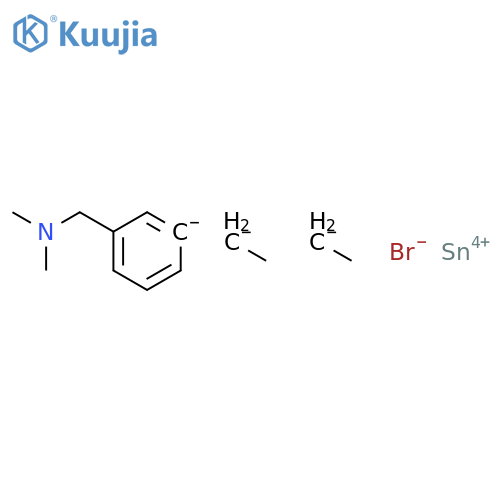 tin(4+) bromide [(dimethylamino)methyl]benzenide ethanide (1:1:1:2) structure