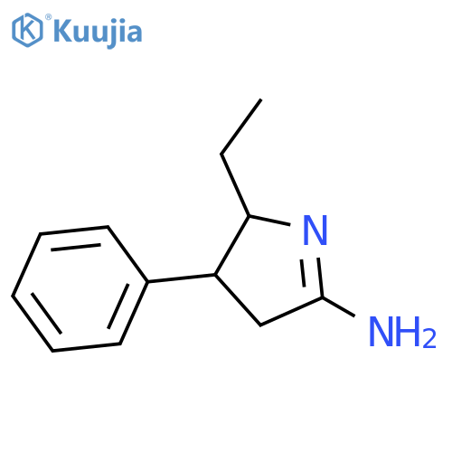 2-ethyl-3-phenyl-3,4-dihydro-2H-pyrrol-5-amine structure