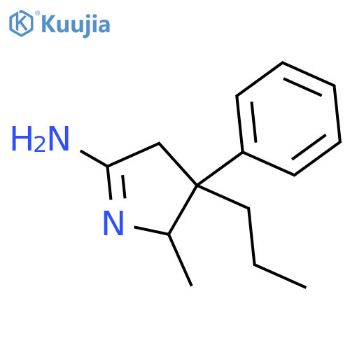 2-methyl-3-phenyl-3-propyl-3,4-dihydro-2H-pyrrol-5-amine structure