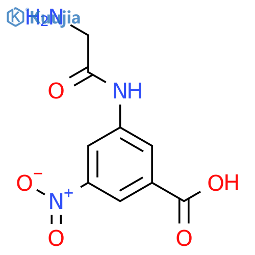 Benzoic acid, 3-[(aminoacetyl)amino]-5-nitro- structure