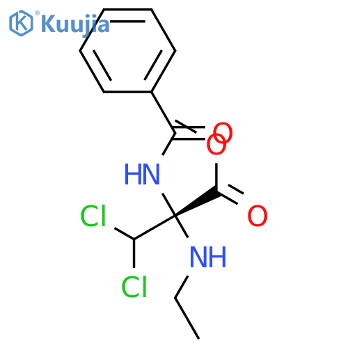 ALANINE, 2-(BENZOYLAMINO)-3,3-DICHLORO-N-ETHYL-, METHYL ESTER structure