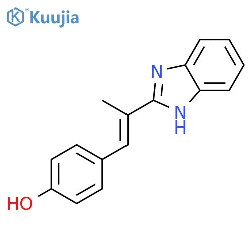 Phenol, 4-[2-(1H-benzimidazol-2-yl)-1-propenyl]- structure