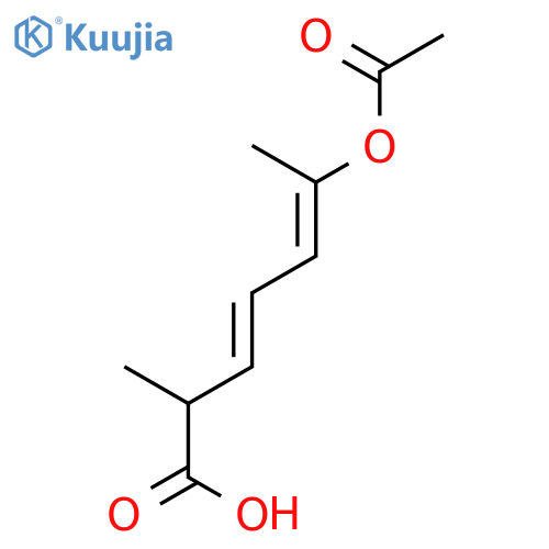 3,5-HEPTADIENOIC ACID, 6-(ACETYLOXY)-2-METHYL- structure