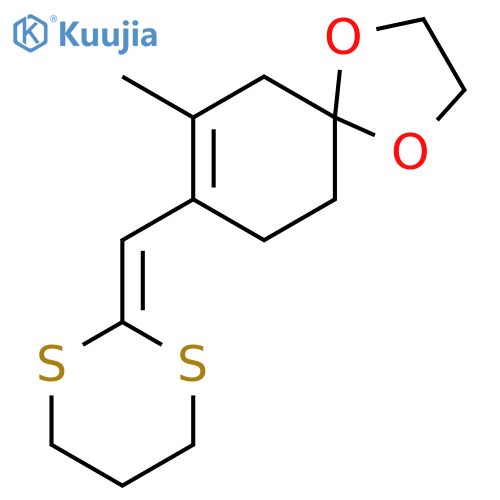 1,4-Dioxaspiro[4.5]dec-7-ene, 8-(1,3-dithian-2-ylidenemethyl)-7-methyl- structure