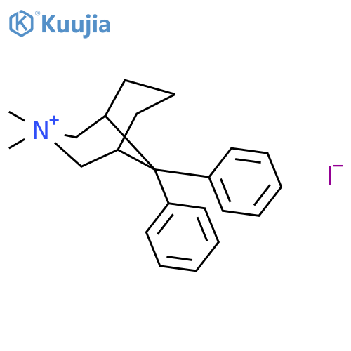 3-Azoniabicyclo[3.3.1]nonane, 3,3-dimethyl-9,9-diphenyl-, iodide structure