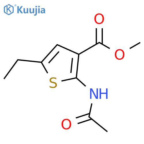 3-Thiophenecarboxylic acid, 2-(acetylamino)-5-ethyl-, methyl ester structure