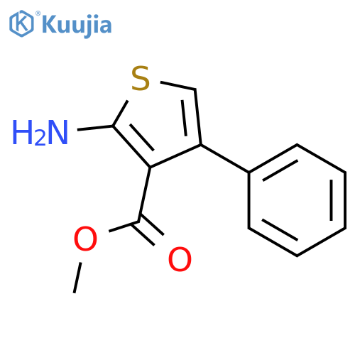 Methyl 2-amino-4-phenylthiophene-3-carboxylate structure