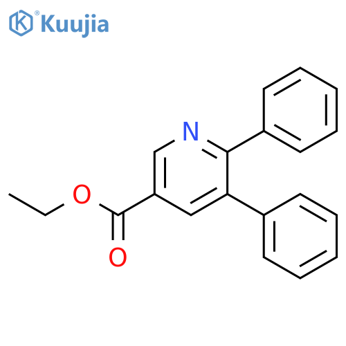 3-Pyridinecarboxylic acid, 5,6-diphenyl-, ethyl ester structure
