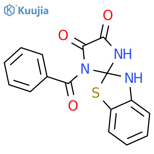 SPIRO[BENZOTHIAZOLE-2(3H),2'-IMIDAZOLIDINE]-4',5'-DIONE, 1'-BENZOYL- structure