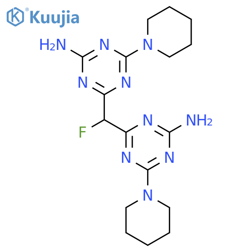 1,3,5-TRIAZIN-2-AMINE, 4,4'-(FLUOROMETHYLENE)BIS[6-(1-PIPERIDINYL)- structure