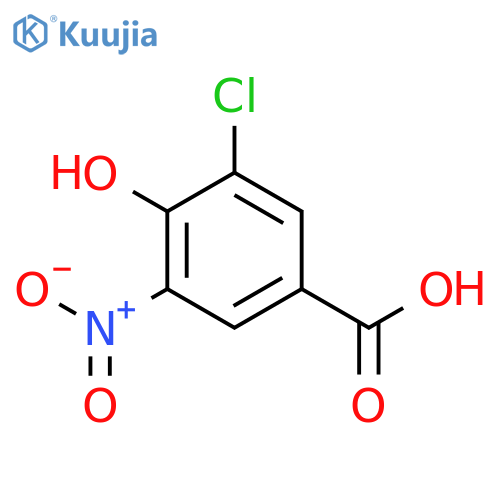 Benzoic acid, 3-chloro-4-hydroxy-5-nitro- structure