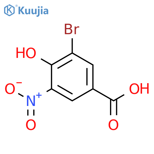 3-Bromo-4-hydroxy-5-nitrobenzoic acid structure