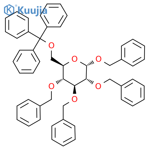 BENZYL 2,3,4-TRI-O-BENZYL-6-O-TRIPHENYLMETHYL-ALPHA-D-GLUCOPYRANOSIDE structure