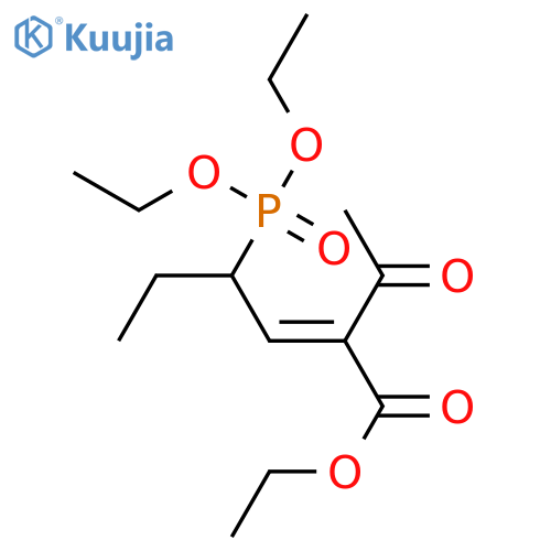2-Hexenoic acid, 2-acetyl-4-(diethoxyphosphinyl)-, ethyl ester structure