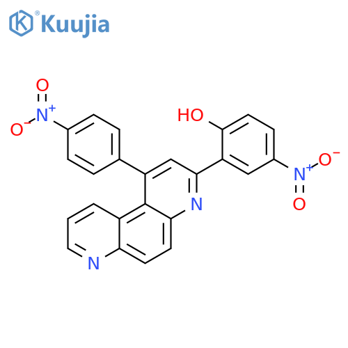 Phenol, 4-nitro-2-[1-(4-nitrophenyl)-4,7-phenanthrolin-3-yl]- structure