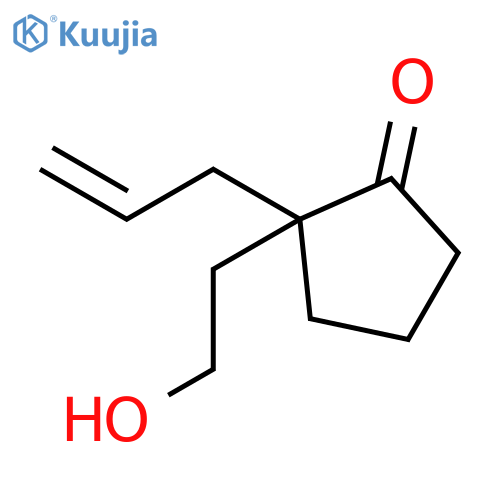 CYCLOPENTANONE, 2-(2-HYDROXYETHYL)-2-(2-PROPENYL)- structure