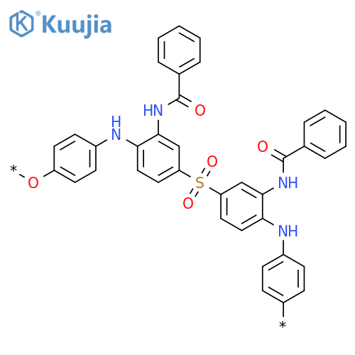 Poly[oxy-1,4-phenyleneimino[2-(benzoylamino)-1,4-phenylene]sulfonyl[3-(benzoylamino)-1,4-phenylene]imino-1,4-phenylene] structure