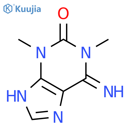2H-Purin-2-one, 1,3,6,7-tetrahydro-6-imino-1,3-dimethyl- (9CI) structure