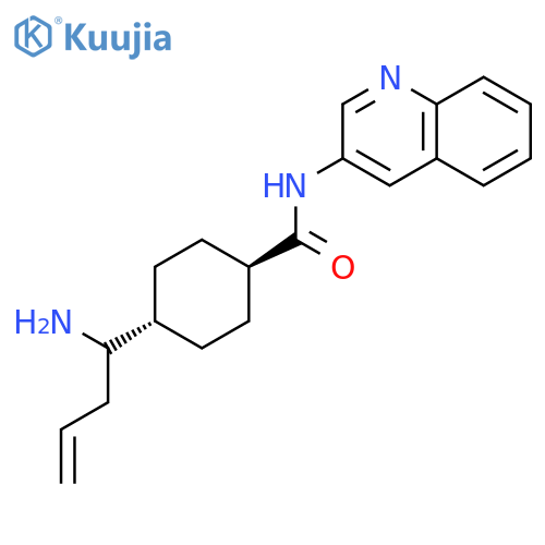 CYCLOHEXANECARBOXAMIDE, 4-(1-AMINO-3-BUTENYL)-N-3-QUINOLINYL-, TRANS- structure