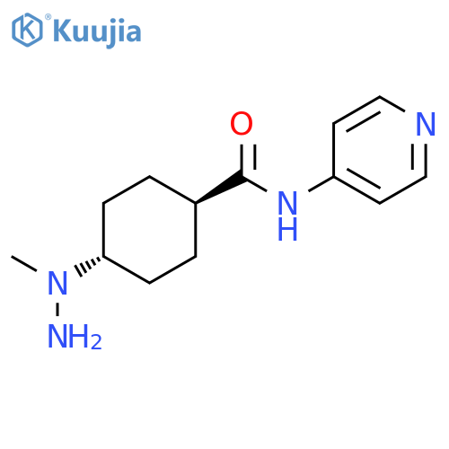 Cyclohexanecarboxamide, 4-(1-methylhydrazino)-N-4-pyridinyl-, trans- (9CI) structure