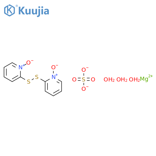 magnesium sulfate 2,2'-disulfanediylbis(pyridine) 1,1'-dioxide hydrate (1:1:1:3) structure