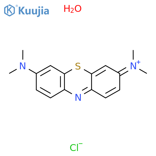 3,7-Bis(dimethylamino)phenothiazin-5-ium chloride hydrate structure