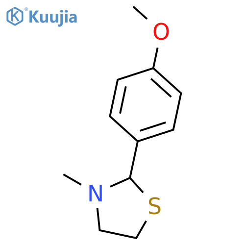 Thiazolidine, 2-(4-methoxyphenyl)-3-methyl- structure