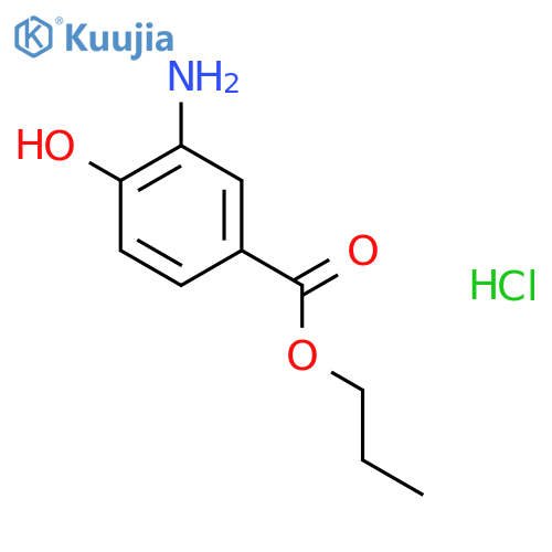 Benzoic acid, 3-amino-4-hydroxy-, propyl ester, hydrochloride structure