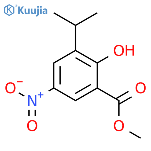 Benzoic acid, 2-hydroxy-3-(1-methylethyl)-5-nitro-, methyl ester structure