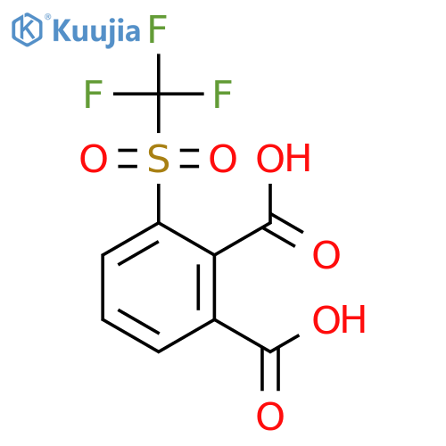1,2-Benzenedicarboxylic acid, 3-[(trifluoromethyl)sulfonyl]- structure