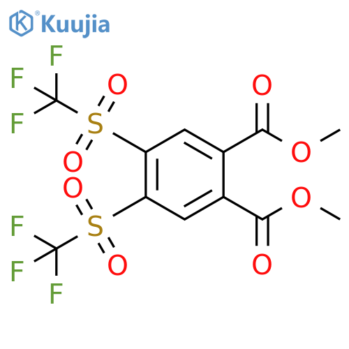 1,2-Benzenedicarboxylic acid, 4,5-bis[(trifluoromethyl)sulfonyl]-, 1,2-dimethyl ester structure