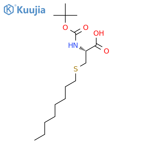 L-CYSTEINE, N-[(1,1-DIMETHYLETHOXY)CARBONYL]-S-OCTYL- structure