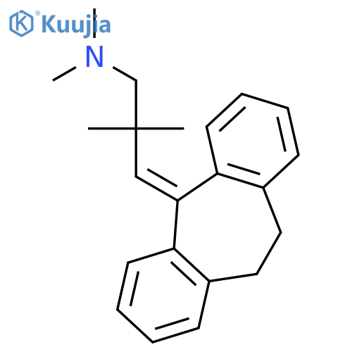 3-(10,11-dihydro-5H-dibenzo[a,d][7]annulen-5-ylidene)-N,N,2,2-tetramethylpropan-1-amine structure