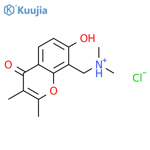 (7-hydroxy-2,3-dimethyl-4-oxo-4H-chromen-8-yl)-N,N-dimethylmethanaminium chloride structure