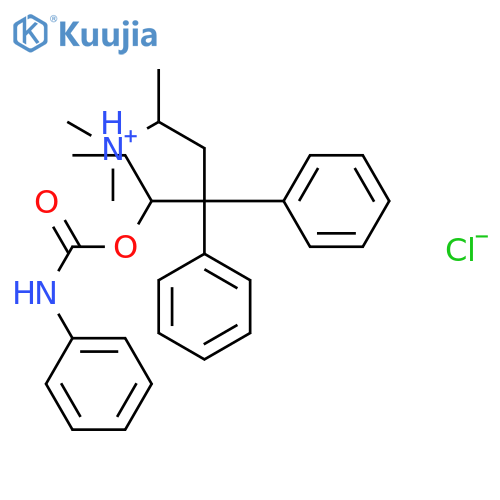 N,N-dimethyl-4,4-diphenyl-5-[(phenylcarbamoyl)oxy]heptan-2-aminium chloride structure