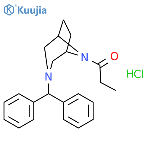 3-(diphenylmethyl)-8-propanoyl-3,8-diazabicyclo[3.2.1]octane hydrochloride structure