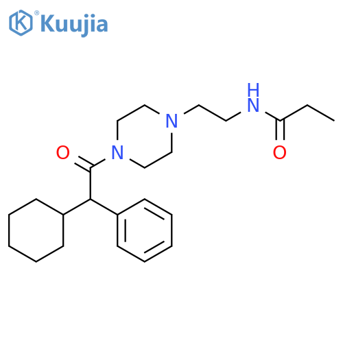 Propanamide, N-[2-[4-(cyclohexylphenylacetyl)-1-piperazinyl]ethyl]- structure