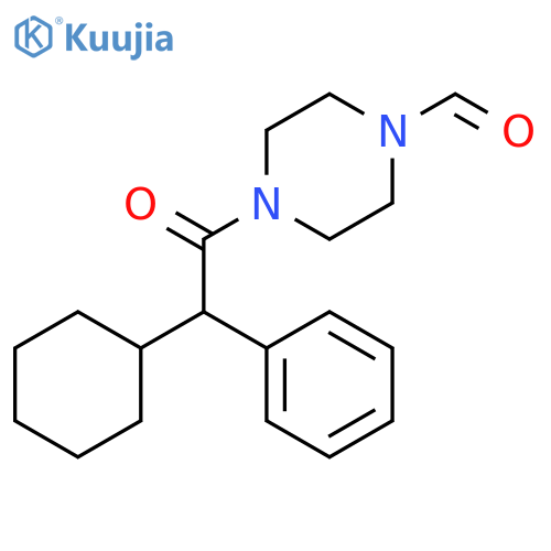 1-Piperazinecarboxaldehyde, 4-(cyclohexylphenylacetyl)- structure