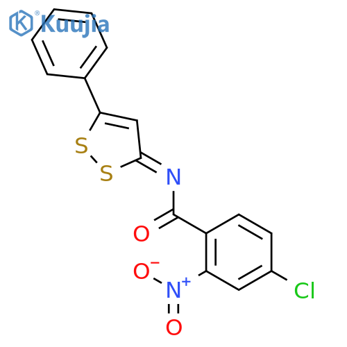 BENZAMIDE, 4-CHLORO-2-NITRO-N-(5-PHENYL-3H-1,2-DITHIOL-3-YLIDENE)- structure